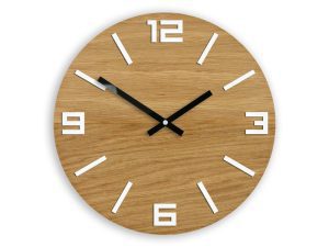 Hodiny Arabic Wood hnedo-čierne