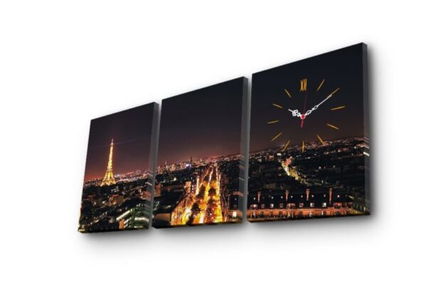 Nástenné hodiny Paríž 96x40 cm viacfarebné