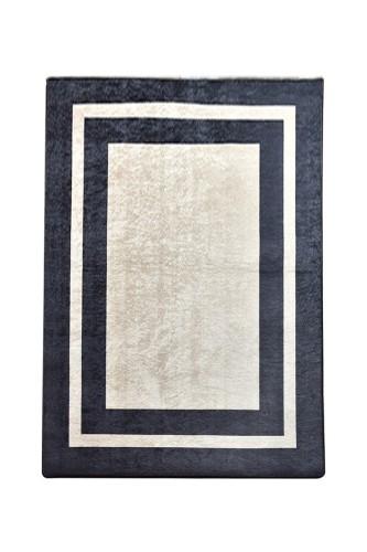 Koberec Black Frame 80x150 cm biely/ čierny