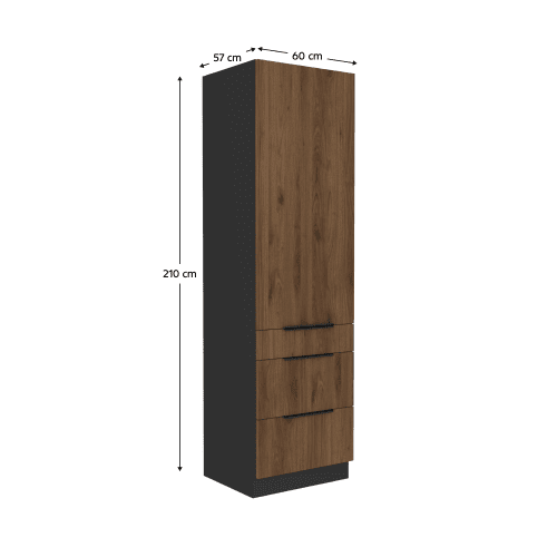 Vysoká skrinka MENZO 60 DKS-210 3S1F Tempo Kondela – Obrázok 3