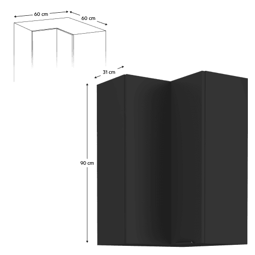 Horná skrinka Horní skříňka SIBER 60X60 GN-90 2F (90) Tempo Kondela – Obrázok 2