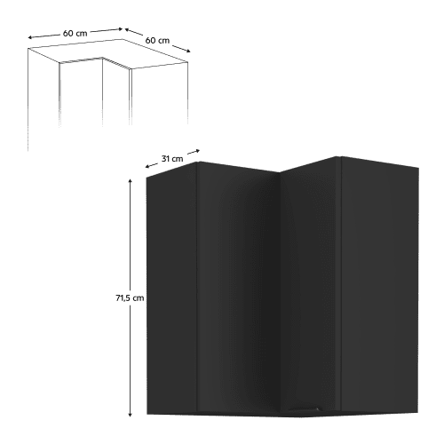 Horná skrinka SIBER 60X60 GN-72F Tempo Kondela – Obrázok 2
