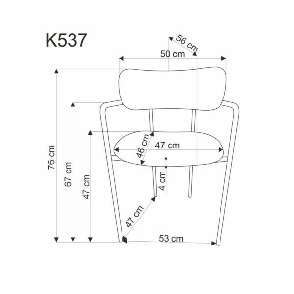 Jedálenská stolička K537 HALMAR – Obrázok 4
