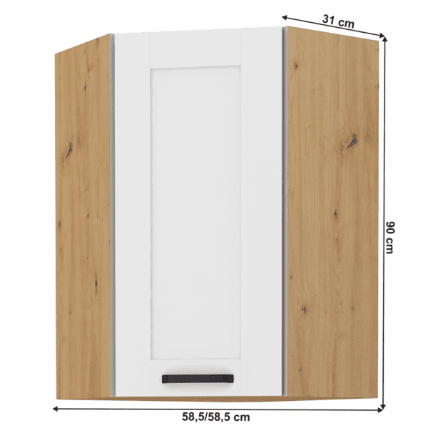 Horná skrinka rohová LULA 58x58 GN-90 1F Tempo Kondela – Obrázok 3