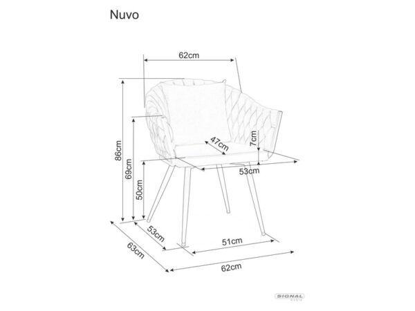 Jedálenské kreslo NUVO Signal – Obrázok 4