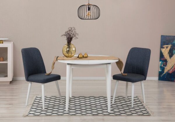 Jedálenský set s rozkladacím stolom a stoličkami (3 kusy) Vina 1048 - White