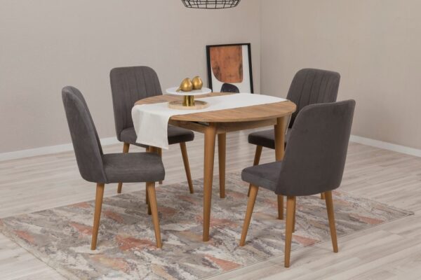 Jedálenský set s rozkladacím stolom a stoličkami (5 kusov) Vina 1501 - Atlantic Pine