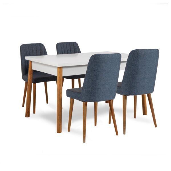 Jedálenský set s rozkladacím stolom a stoličkami (6 kusov) Santiago 1048 - 2 AB – Obrázok 2