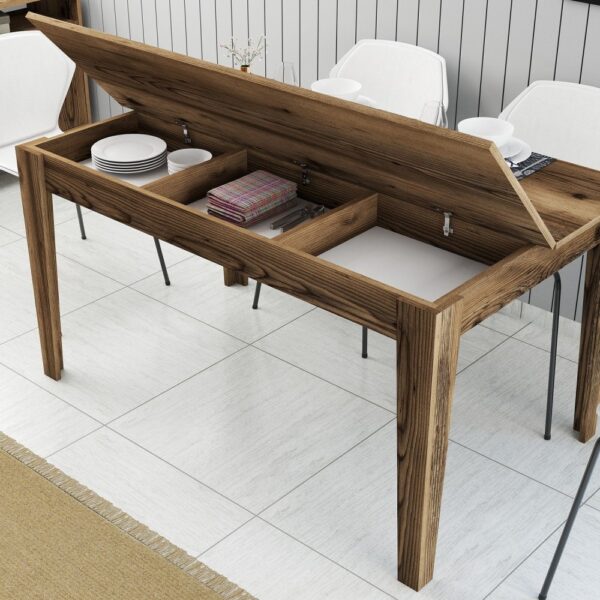 Jedálenský stôl Milan 516 - Walnut – Obrázok 4
