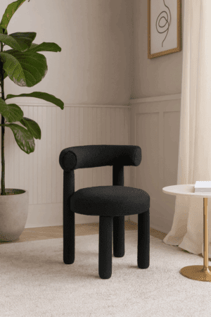 Leith LET77BLK Tapetovaná stolička