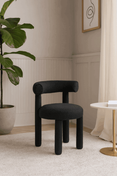 Leith LET77BLK Tapetovaná stolička