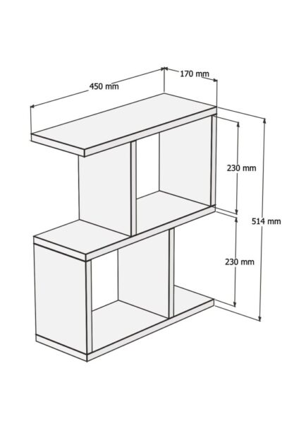 Príručný stolík / Odkladací stolík Zet - Walnut – Obrázok 3