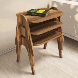 Sada odkladacích stolíkov (3 kusy) Paris - Walnut