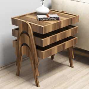 Sada odkladacích stolíkov (3 kusy) Roma - Walnut