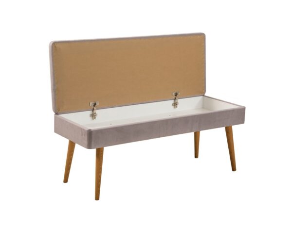 Set s rozkladacím stolom, stoličkami a konzolou (6 kusov) Vina Bench 04 0701 - Atlantic Pine, Grey – Obrázok 4