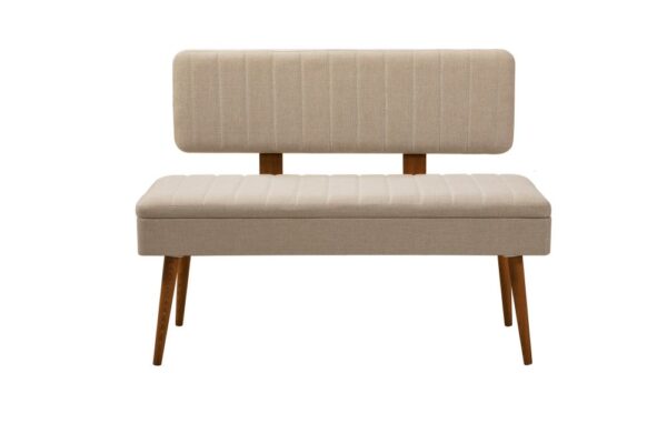 Set s rozkladacím stolom, stoličkami a konzolou (6 kusov) Vina Bench 04 1005 - Walnut, Cream – Obrázok 4
