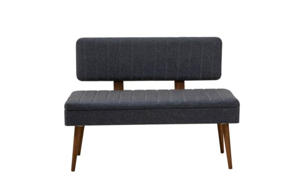 Set s rozkladacím stolom, stoličkami a konzolou (6 kusov) Vina Bench 04 1048 - Walnut, Dark Blue – Obrázok 4