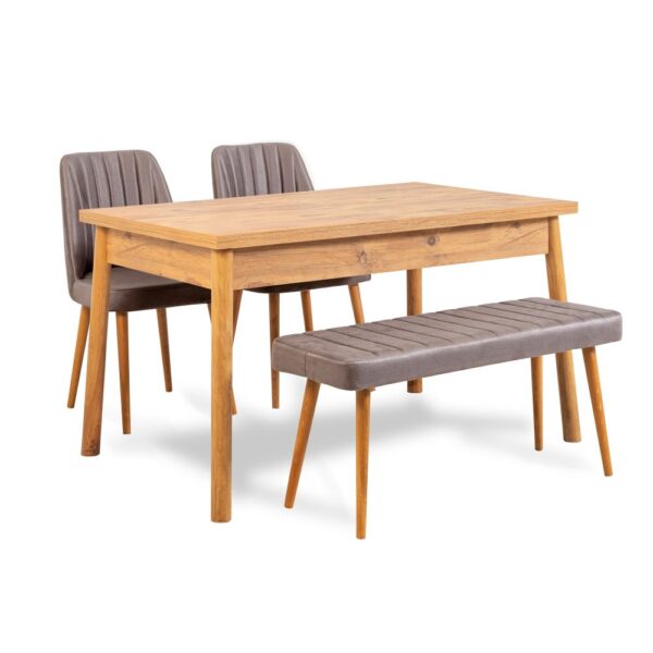 Set stola a stoličiek (4 kusy) Costa Atlantice-Grey – Obrázok 2