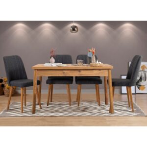 Set stola a stoličiek (5 kusov) Costa Atlantice-Anthracite