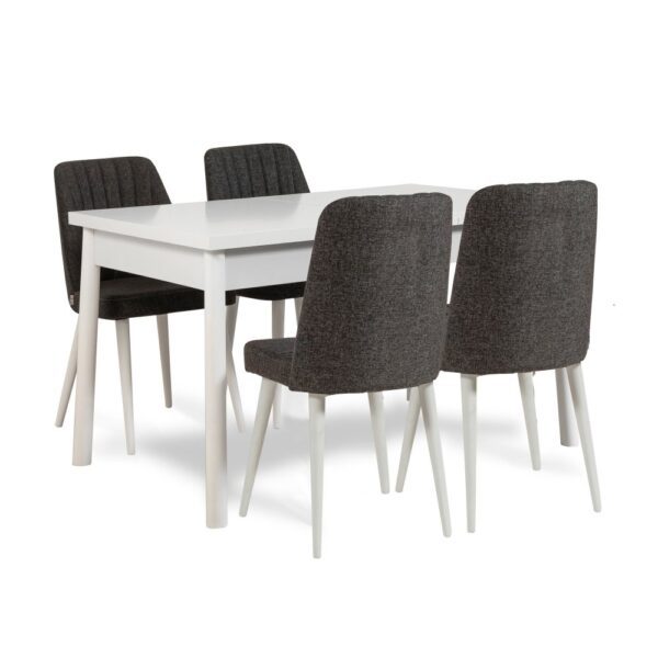 Set stola a stoličiek (5 kusov) Costa White-Anthracite – Obrázok 2
