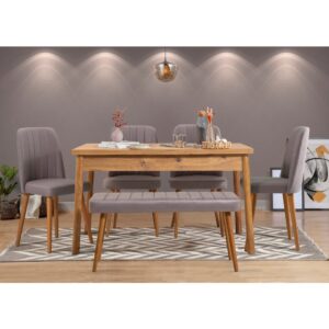 Set stola a stoličiek (6 kusov) Costa Atlantic Grey