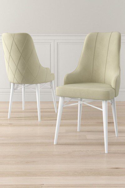Súprava stoličiek (2 kusy) Neta - Cream, White – Obrázok 4