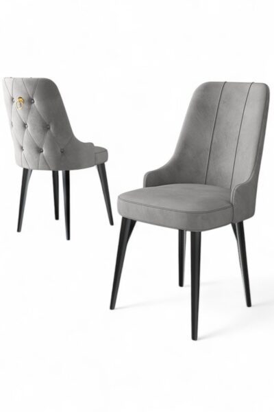 Súprava stoličiek (4 kusy) Newa - Grey, Black – Obrázok 3