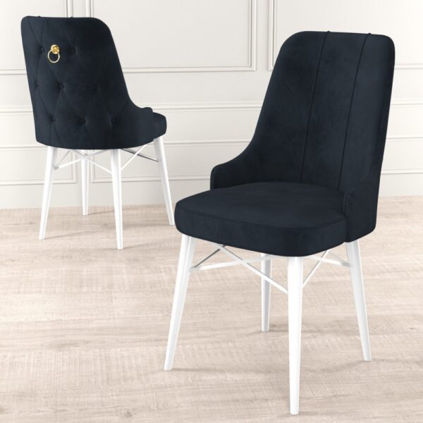 Súprava stoličiek (4 kusy) Pare - Anthracite, White – Obrázok 4