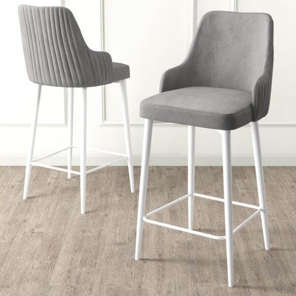 Bar Stool Set (2 Pieces) Enox - Grey