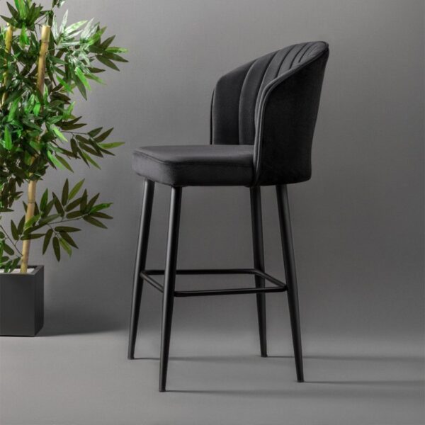 Bar Stool Set (2 Pieces) Rubi - Black – Obrázok 4