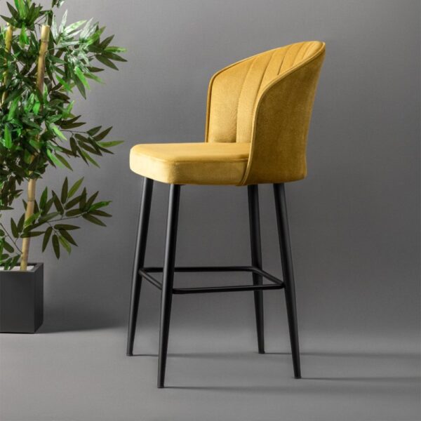 Bar Stool Set (2 Pieces) Rubi - Yellow – Obrázok 4