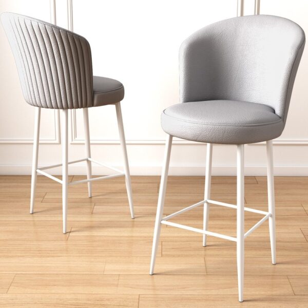 Bar Stool Set (2 Pieces) Uras - Grey