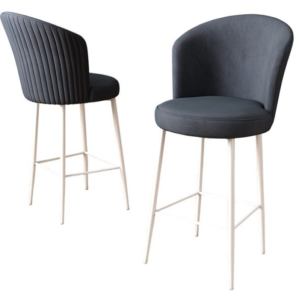 Bar Stool Set (4 Pieces) Alte - Anthracite, White – Obrázok 4