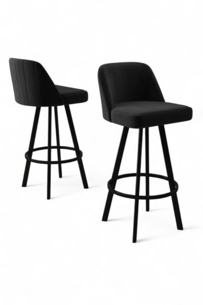 Bar Stool Set (4 Pieces) Atex - Black – Obrázok 2
