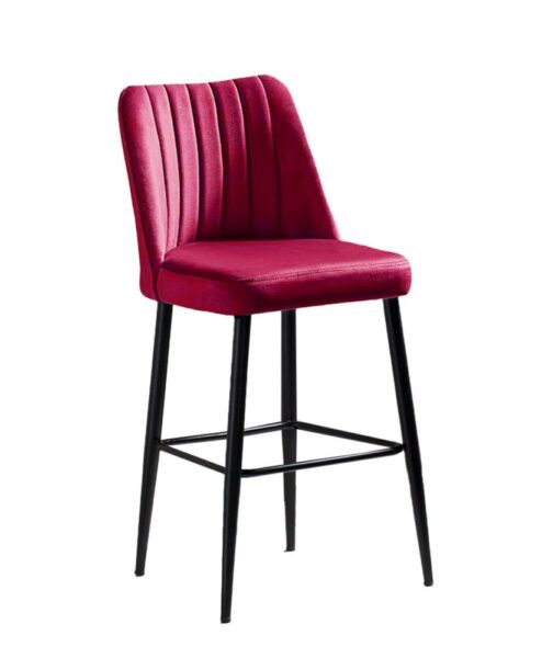 Bar Stool Set (4 Pieces) Vento - Claret Red – Obrázok 3