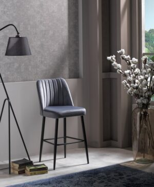 Bar Stool Set (4 Pieces) Vento - Grey