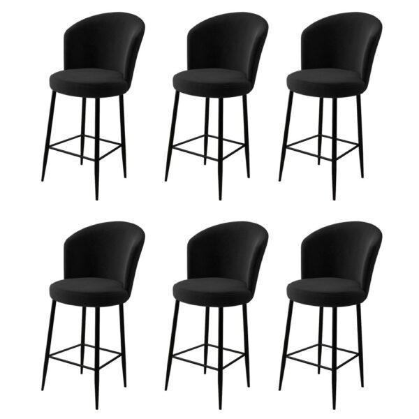 Bar Stool Set (6 Pieces) Alte - Black – Obrázok 2