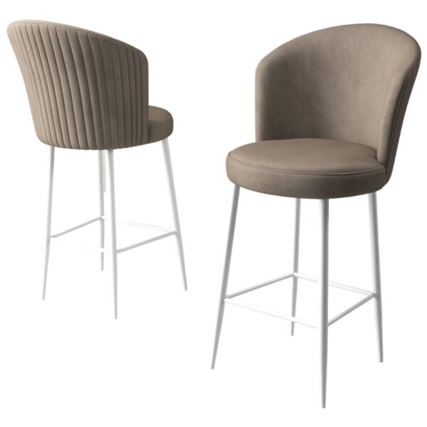 Bar Stool Set (6 Pieces) Alte - Cappuccino, White – Obrázok 4
