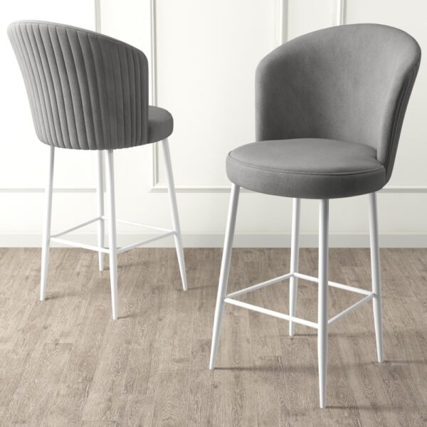 Bar Stool Set (6 Pieces) Fora - Grey