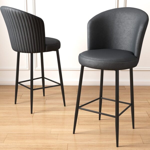 Bar Stool Set (6 Pieces) Uras - Anthracite