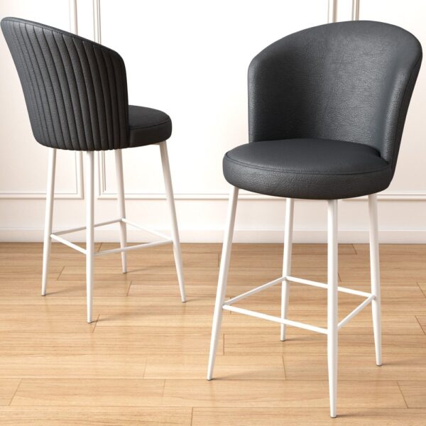Bar Stool Set (6 Pieces) Uras - Anthracite