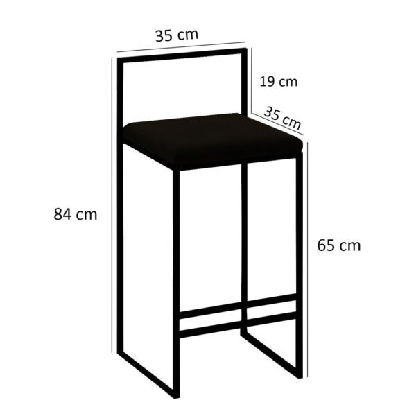 Bar Table & Stool Set (5 Pieces) Nordic - Cream – Obrázok 3