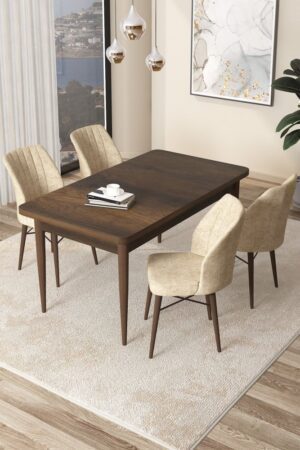 Dining Table & Chairs Set (5 Pieces) Arp - Baroque
