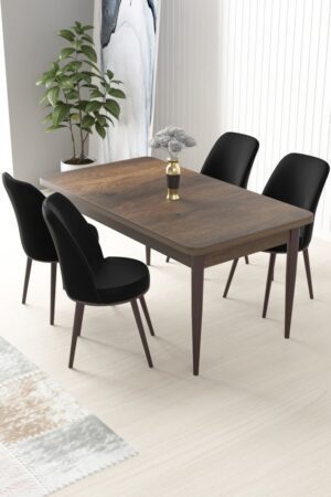 Dining Table & Chairs Set (5 Pieces) Nil - Baroque
