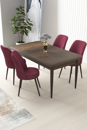 Dining Table & Chairs Set (5 Pieces) Nil - Baroque