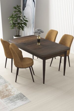 Dining Table & Chairs Set (5 Pieces) Nil - Baroque