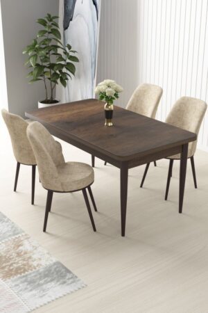 Dining Table & Chairs Set (5 Pieces) Nil - Baroque