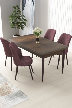 Dining Table & Chairs Set (5 Pieces) Nil - Baroque