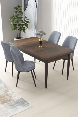 Dining Table & Chairs Set (5 Pieces) Nil - Baroque