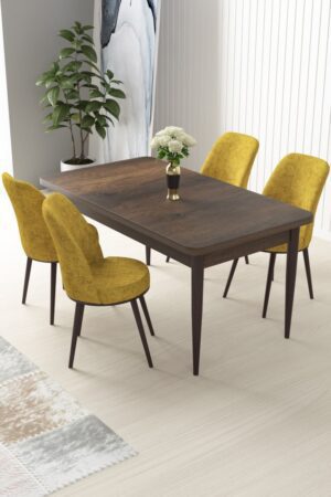 Dining Table & Chairs Set (5 Pieces) Nil - Baroque